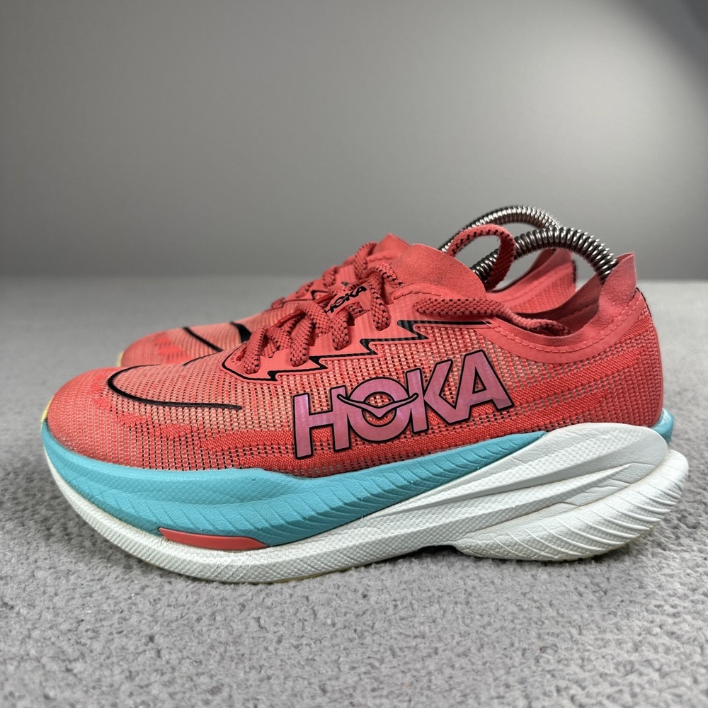 Hoka One One Mach X 2 Shoes Women 7B Grapefruit Electric Coral 1155120GFRT